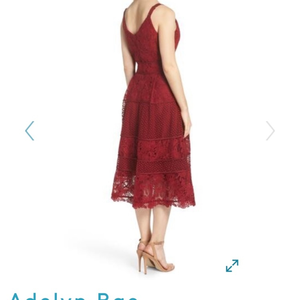 Charming Black lace/crochet fit and flare dress